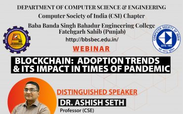 Webinar on “Blockchain: Adoption Trends & its Impact in times of pandemic”